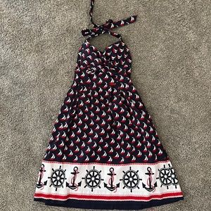 Anthropologie Sailboat Halter Dress